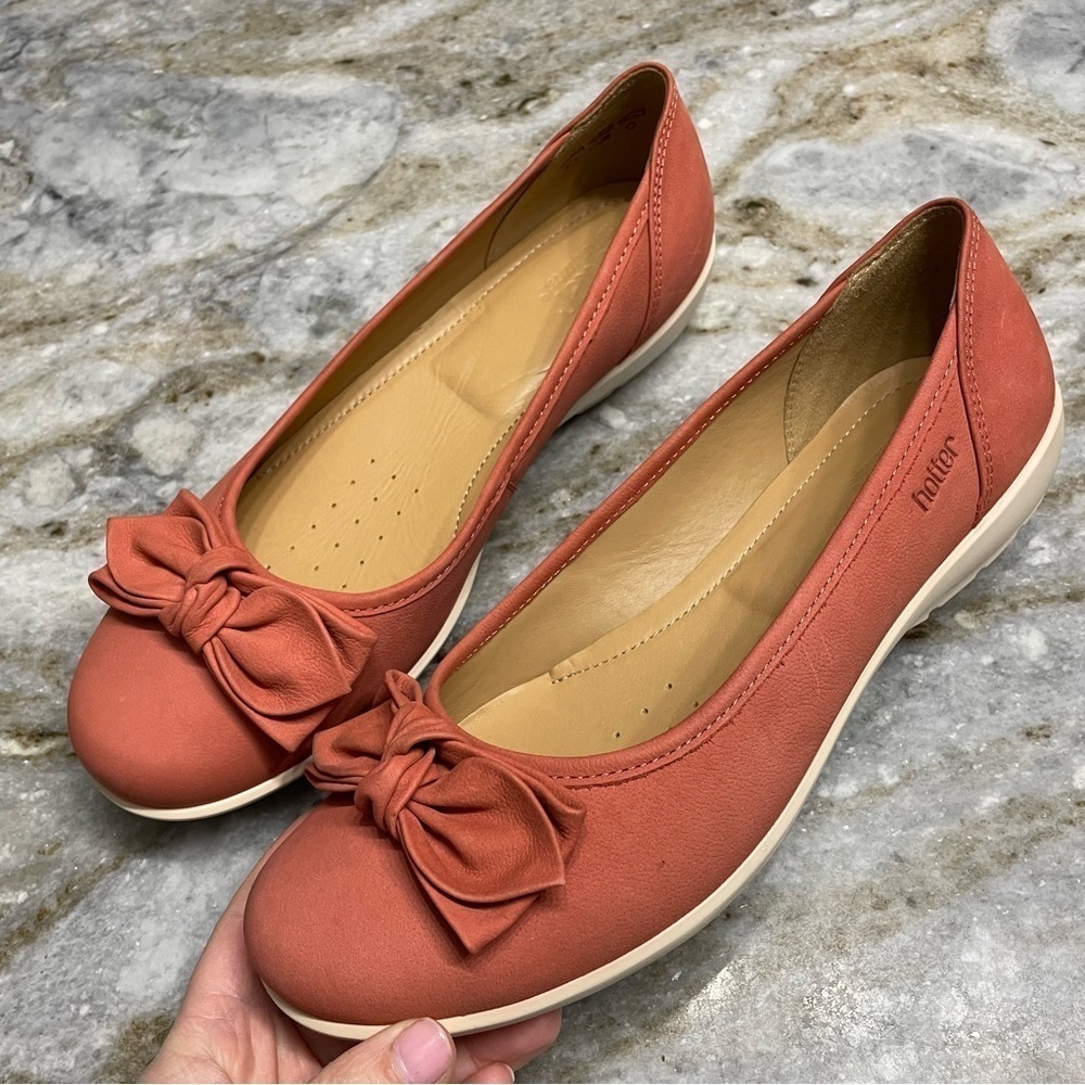 Hotter Comfort Concept Slip On “Jewel” Shoes Women's Apricot Red